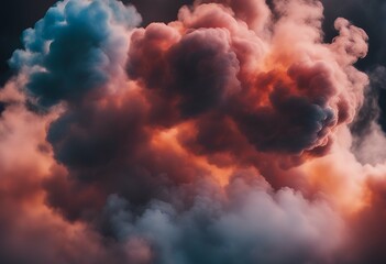 Wall Mural - dark colorful background smoke clouds glowing coloured explosion colours cloud gas colourful design 