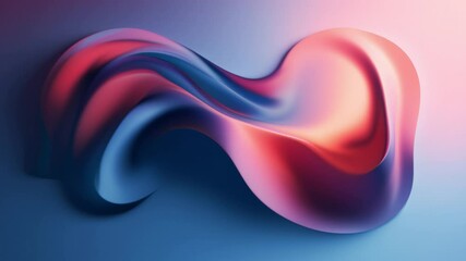 Aufkleber - Abstract 3d rendering, twisted shape, modern illustration, background design