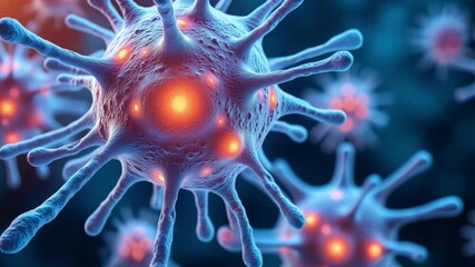 Aufkleber - Background from nerve cells or neural networks with cell activity between each other