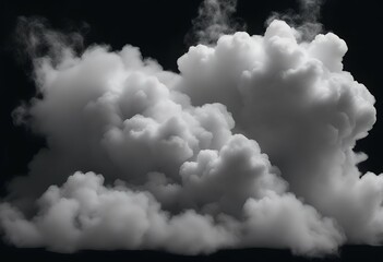 Wall Mural - white textured black cloud isolated background brush effect smoke dark exhaust cloudy heavenly light