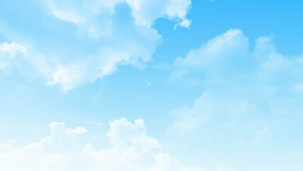 Wall Mural - blue sky with white cloudy stock photo. vector illustration.