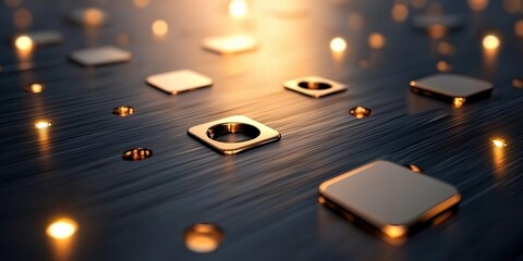 Poster - Digital Circuitry: A close-up of cutting-edge technology, showcasing intricate circuits and micro components, illuminated by a futuristic glowing effect.