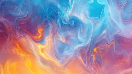 Fototapete - vibrant colors and fluid, dynamic shapes creating an energetic and captivating design that feels both futuristic and artistic.