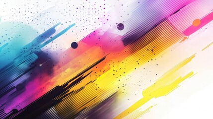 Fototapete - vibrant colors and fluid, dynamic shapes creating an energetic and captivating design that feels both futuristic and artistic.