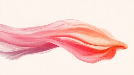 Poster - Abstract Flowing Fabric in Red and Pink on White Background, Fluid Motion Design Elements for Graphic Design