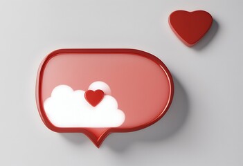 Wall Mural - light round isolated pin background notification shadow social wall like white 3d icon rendering spe