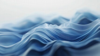 Aufkleber - yet striking abstract background of cool blue tones, enriched with gently flowing motion blur, establishes a refreshingly innovative and tech-driven vibe.