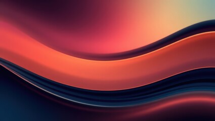 Wall Mural - Abstract background with flowing orange and purple waves creating a dynamic and smooth design