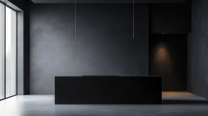 Poster - solid black background, offering a professional backdrop for product displays, ideal for advertising purposes.