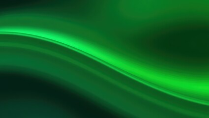 Wall Mural - A dark green abstract background with flowing waves and a bright green curved line in the center