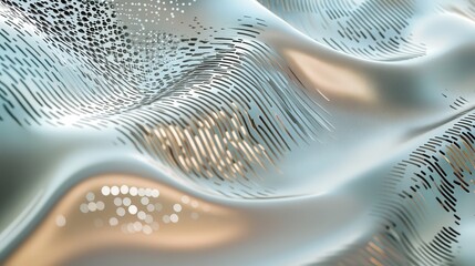 Poster - futuristic abstract metallic background showcases high-tech materials with reflective textures and intricate details.