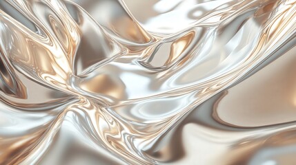 Poster - futuristic abstract metallic background showcases high-tech materials with reflective textures and intricate details.