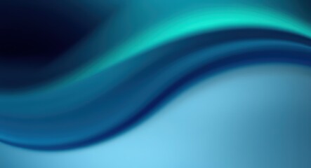 Wall Mural - Abstract wave pattern with shades of blue and teal creating a smooth flowing dynamic design