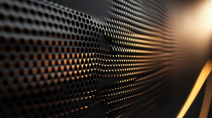 Poster - futuristic metallic surface with reflective high-tech materials creates a striking abstract background full of innovation