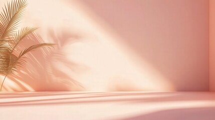 Poster - gentle minimalist gradient background with a transition from soft peach to light pink, creating a warm and inviting visual experience.