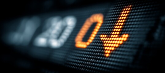 Poster - Arrow down to zero. Crisis crash stock market. Finance statistic value data. Generative AI technology.	
