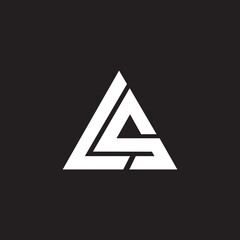 Poster - Triangle shape LS logo design vector illustration template.