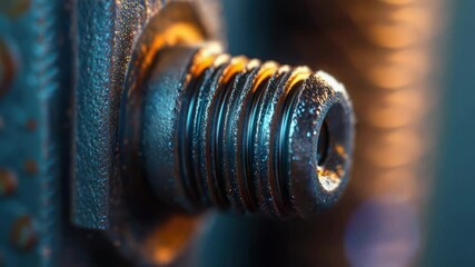 Poster - A close-up shot of a metal door handle with details and textures visible.