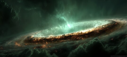 Wall Mural - a bib bang space explosion. time dilation. science galaxy astronomy. generative ai technology.