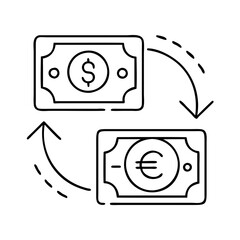 Wall Mural - currency exchange icon, currency exchange vector illustration-simple illustration of currency exchan