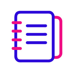Poster - Colorful icon of a notebook with notes  