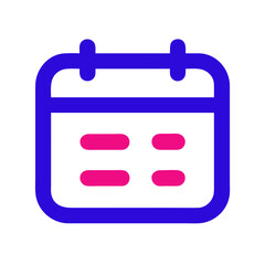 Poster - Colorful icon of a calendar representing organization and planning  