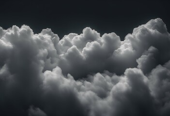Wall Mural - black clouds isolated white