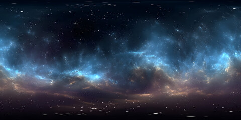 Wall Mural - 360 degree space nebula panorama, equirectangular projection, environment map. hdri spherical panora