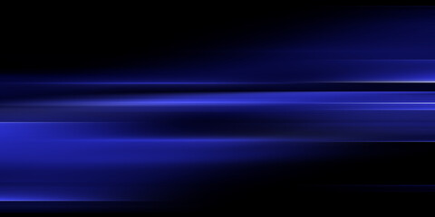 Leinwandbilder - Digitally generated image of blue light and stripes moving fast
