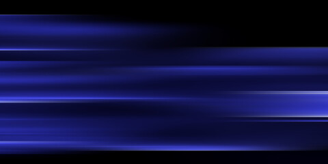 Leinwandbilder - Digitally generated image of blue light and stripes moving fast
