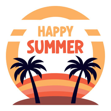 Summer vibes vector illustration.
