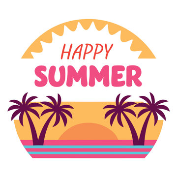 Summer vibes vector illustration.
