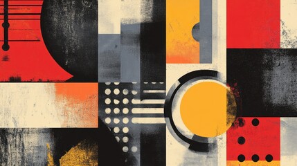 Poster - abstract geometric background illustration