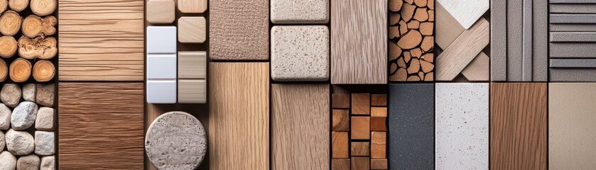 Poster - Diverse Collection of Wooden Textures with Natural Materials for Creative Inspiration and Design Projects