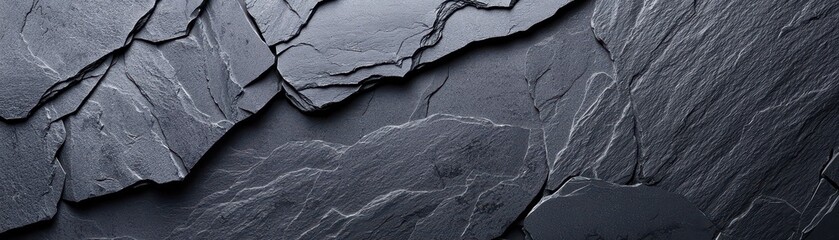 Poster - Sleek Modern Black Anthracite Stone with Textured Surface for Elegant Interior Design Applications