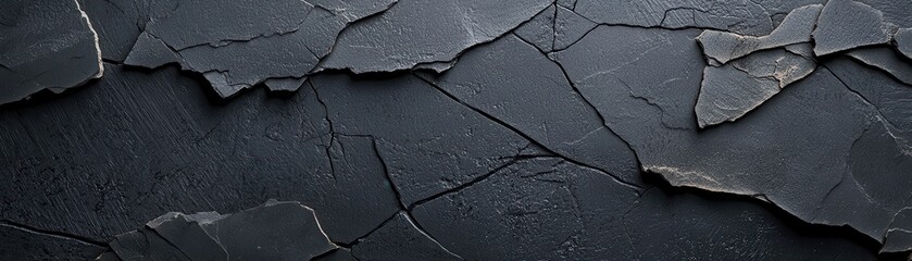 Poster - Smooth Black Concrete Texture with Subtle Weathered Appearance Ideal for Background and Design Projects