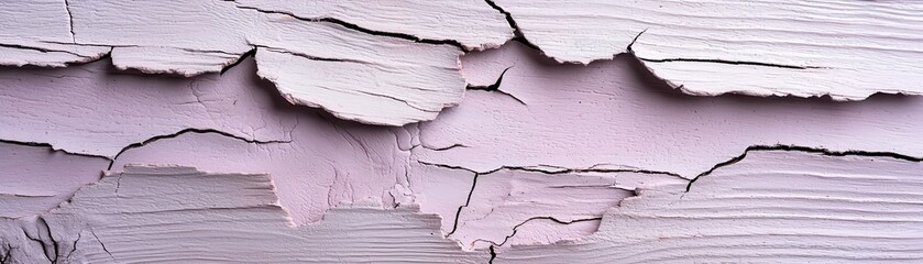 Poster - Rustic Aged Wood with Muted Lavender Gray Paint and Natural Texture in Fascinating Cracked Details