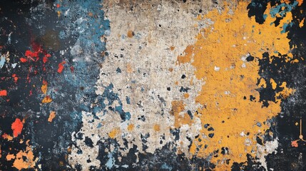 Poster - Abstract grunge art background texture with colorful paint splashes. illustration
