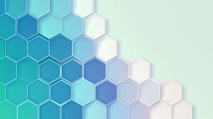 Fototapete - Dynamic hexagonal pattern design abstract background digital artwork modern aesthetic close-up visual concept