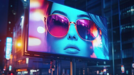 Aufkleber - Digital Billboard Mockups - Digital billboard mockups displaying advertisements in large-scale digital environments, ideal for billboard and outdoor advertising projects. illustration