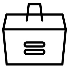 Poster - Basket Bread Food Line Icon