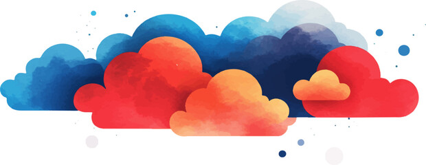 Wall Mural - abstract cloud vector illustration background