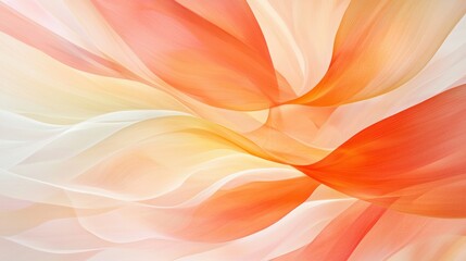 Poster - Abstract flowing waves of orange, yellow, and white create a vibrant, dynamic background for design projects.