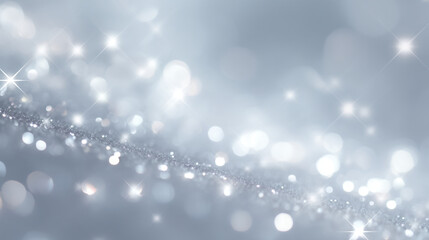Poster - Silver glitter sparkles background texture for christmas and new year celebration design element