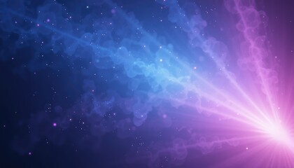 Poster - Cosmic light show event outer space digital art futuristic environment wide-angle view abstract concept for seo impact