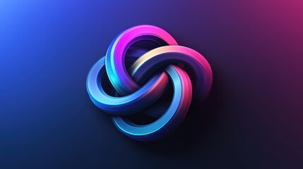 Intertwined luminous rings create a captivating visual metaphor