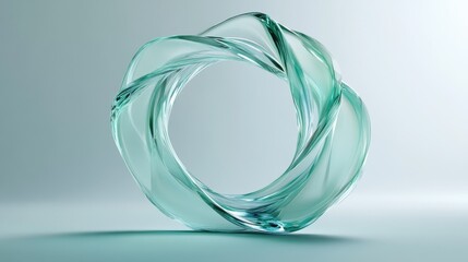 Poster - Circle made of glass shapes. 3d rendering. illustration