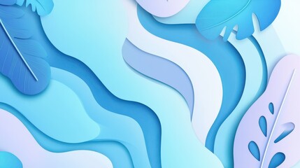 Aufkleber - Vector light blue background with smooth gradients and simple shapes, ideal for web and graphic design projects. illustration