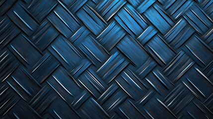 Poster - blue background metal pattern illustration