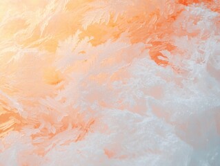 Poster - Abstract Watercolor Painting with Soft Orange and White Hues, Gentle Texture, Artistic Background